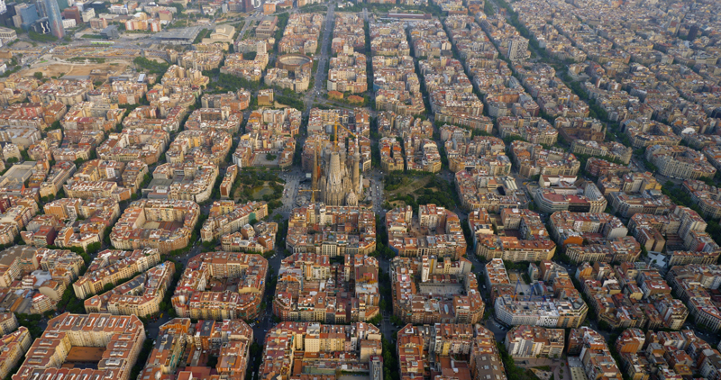 巴塞罗那扩展区俯瞰