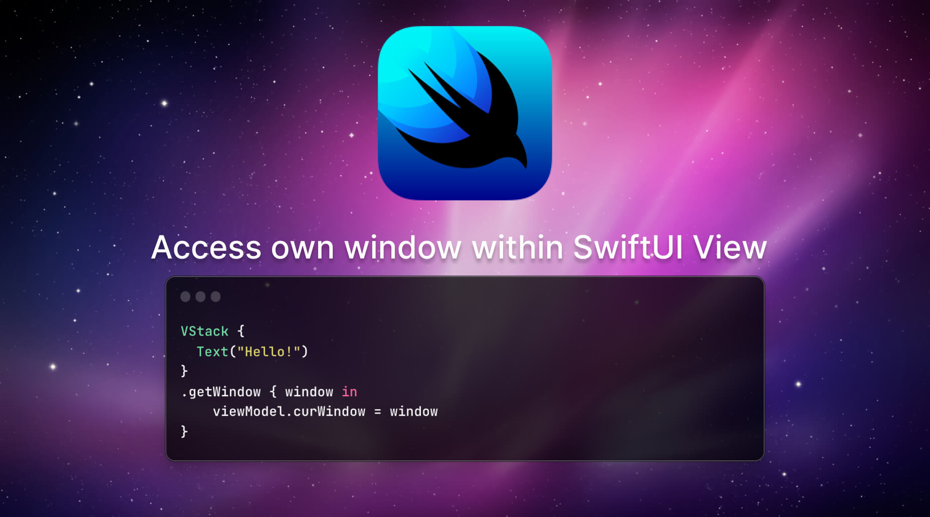 SwiftUI学习笔记03 – 如何在SwiftUI中访问Window