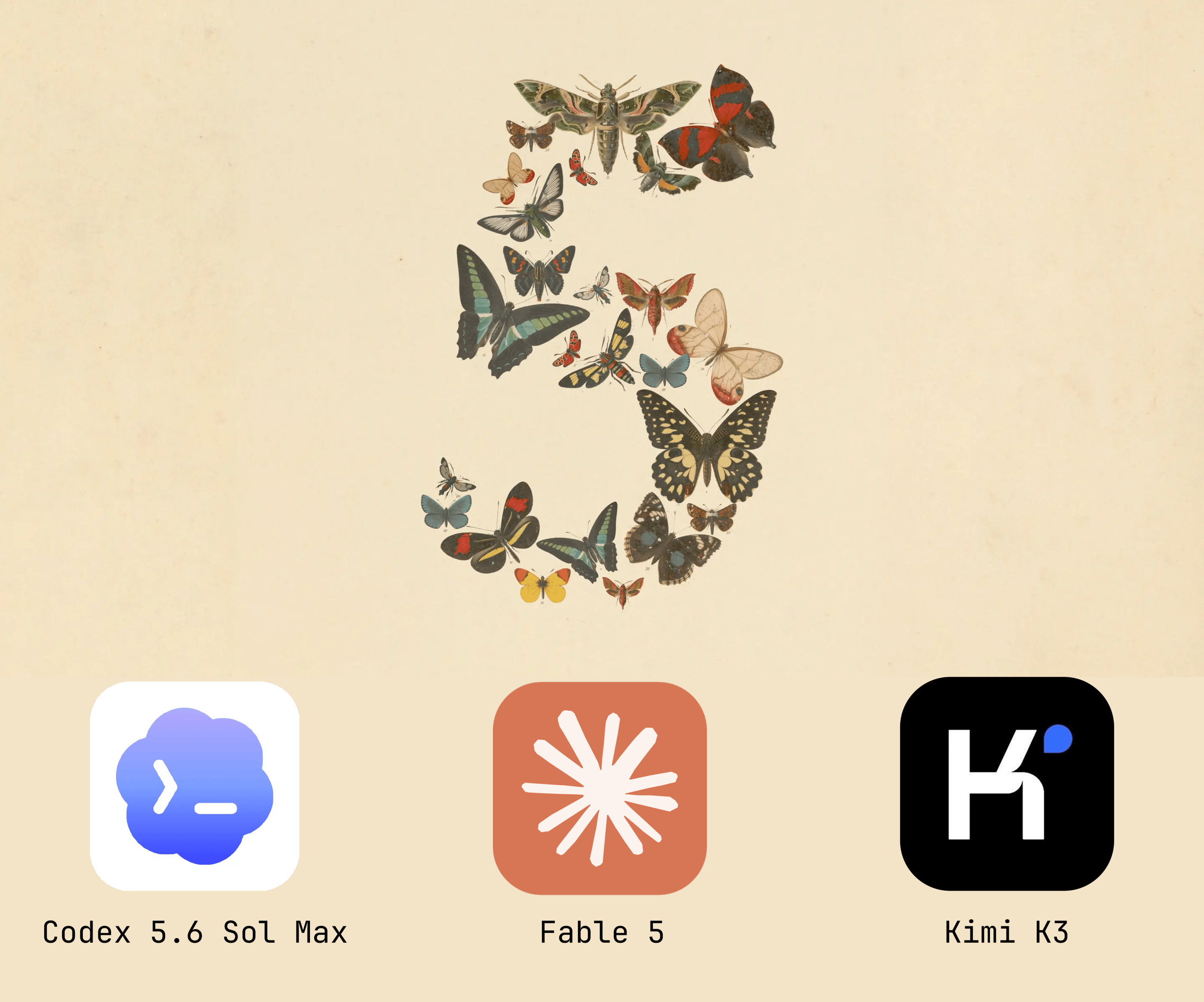 主观体感对比 Fable 5 vs Opus 5 vs Codex 5.6 Sol vs Kimi K3