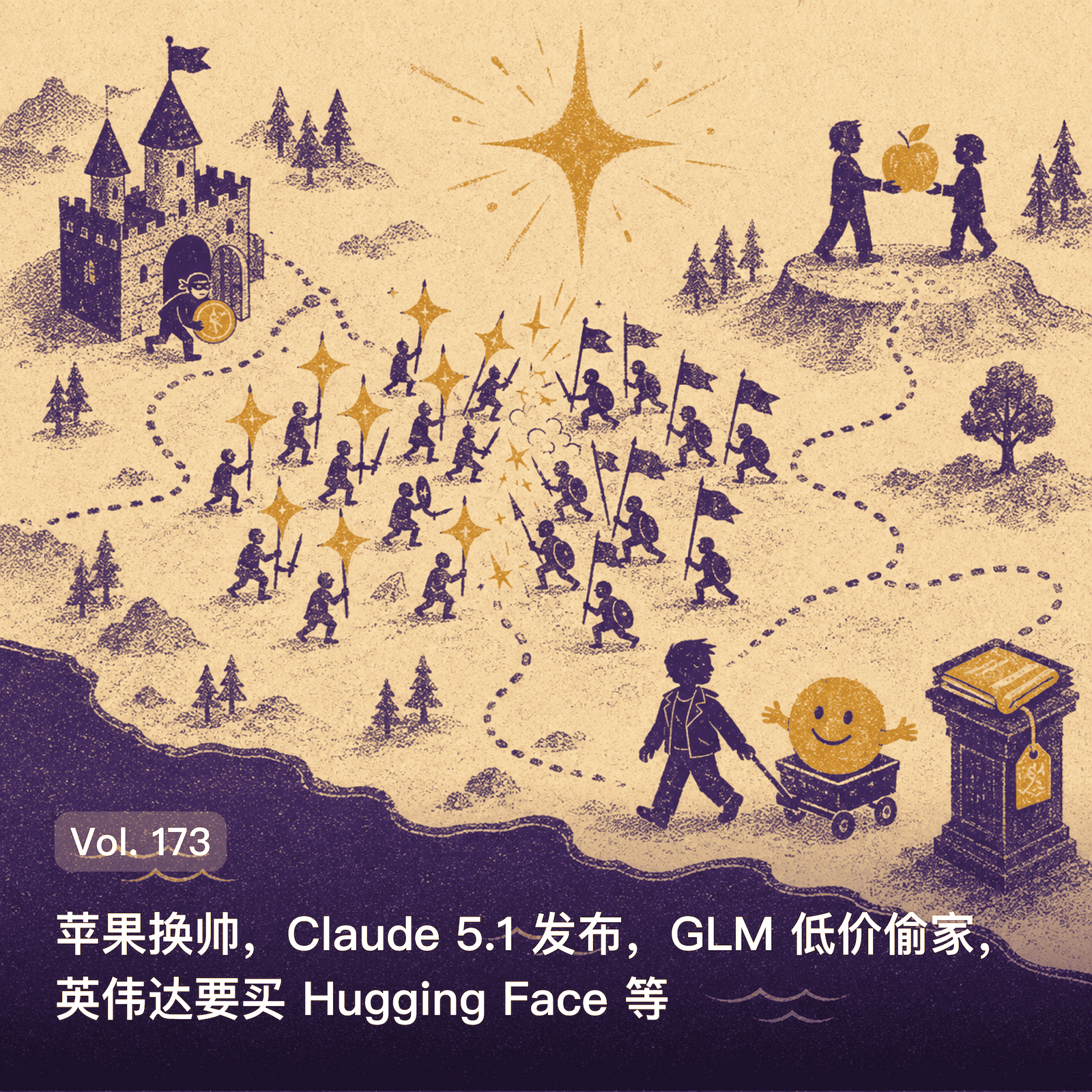 Vol. 173 苹果换帅，Claude 5.1 发布，GLM 低价偷家，英伟达要买 Hugging Face 等